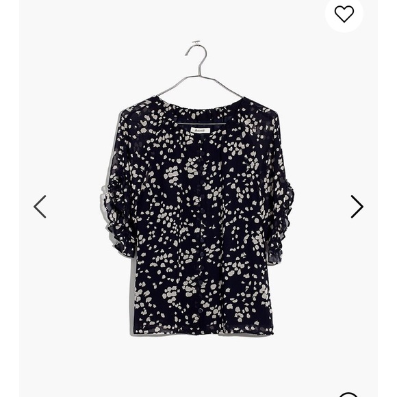 Madewell ruffle-sleeve memento top - Picture 5 of 9